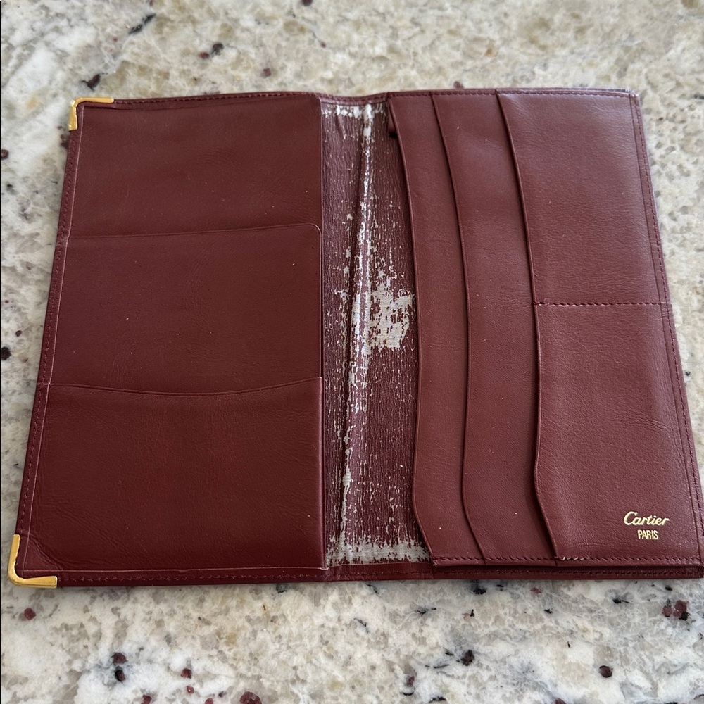 Cartier bi-fold Women's Tan Leather Wallet